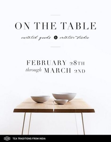 SAVE THE DATE: ON THE TABLE